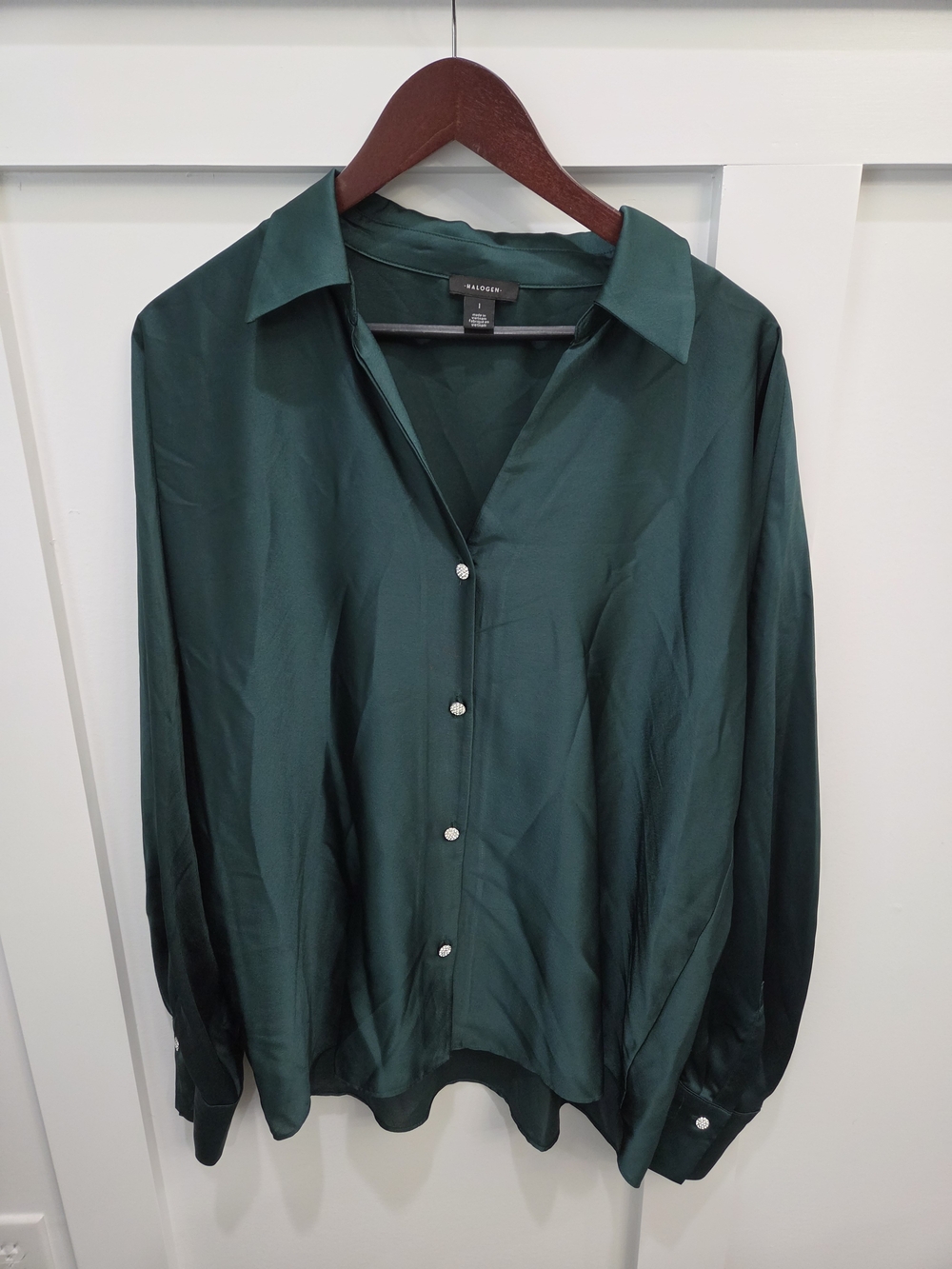 emerald blouse halogen